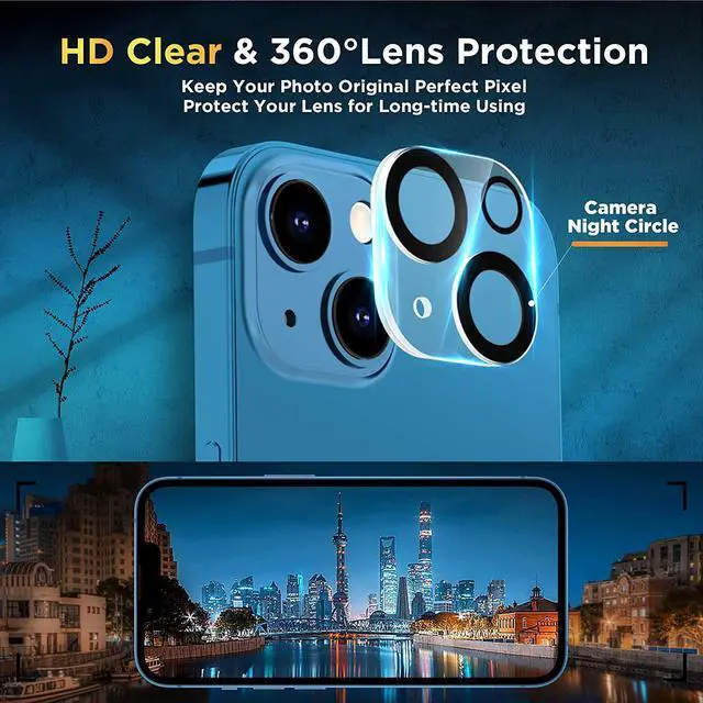 Alt view image 5 of 7 - BONAEVER 3 Pack Tempered Glass Screen Protector Compatible with iPhone 13 Pro Max 6.7 inch with 3 Pack Camera Lens Protector [9H Hardness] [Scratch Resi Standant] [Easy In Standallation]