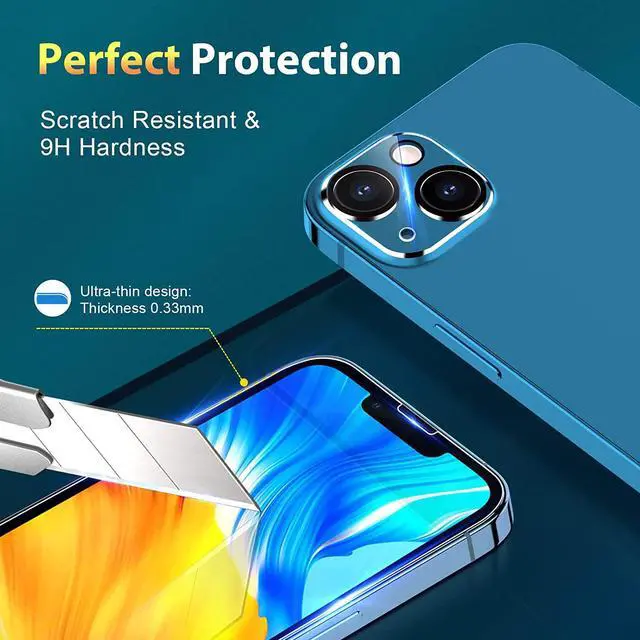 Alt view image 7 of 7 - BONAEVER 3 Pack Tempered Glass Screen Protector Compatible with iPhone 13 Pro Max 6.7 inch with 3 Pack Camera Lens Protector [9H Hardness] [Scratch Resi Standant] [Easy In Standallation]