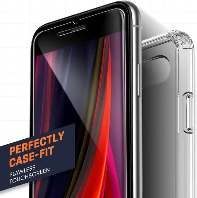 Alt view image 4 of 6 - BONAEVER 3-Pack Tempered Glass Screen Protector for iPhone 7 / iPhone 8 / iPhone SE 4.7 inch [Easy In Standallation Frame] [Full Coverage] [Bubble Free][Anti-Scratch][ Anti-Fingerprint]