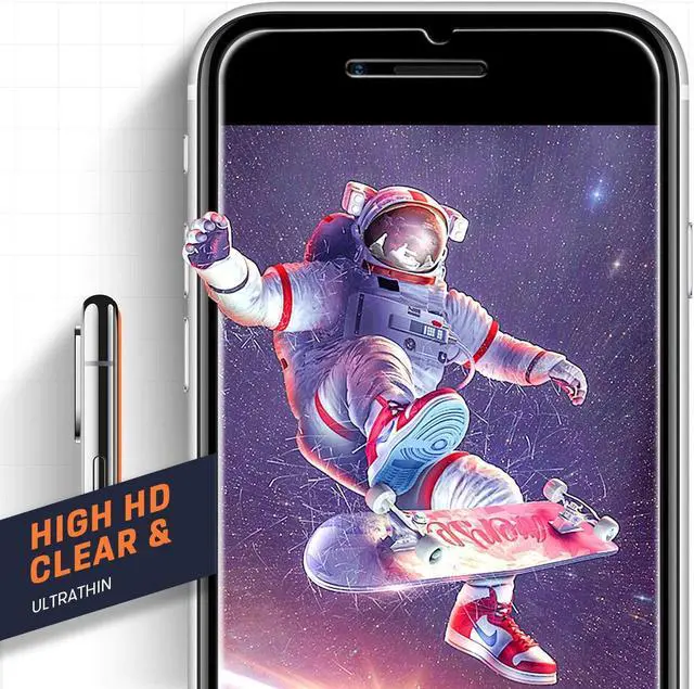 Alt view image 6 of 6 - BONAEVER 3-Pack Tempered Glass Screen Protector for iPhone 7 / iPhone 8 / iPhone SE 4.7 inch [Easy In Standallation Frame] [Full Coverage] [Bubble Free][Anti-Scratch][ Anti-Fingerprint]