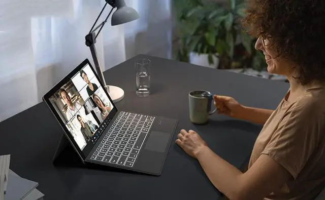 Alt view image 7 of 7 - Type Cover for 13 inch Microsoft Surface Pro 9 / Pro 8 / Pro X, Portable Bluetooth 5.1 Wireless 7-Color Backlit Surface Pro 9/8/X Keyboard with Touchpad/Pencil Holder/Built-in Rechargeable Battery