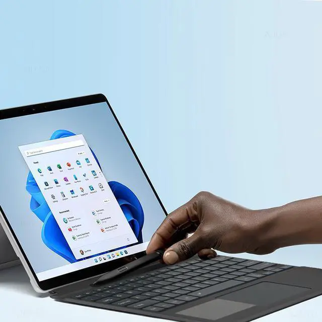 Alt view image 5 of 7 - Type Cover for 13 inch Microsoft Surface Pro 9 / Pro 8 / Pro X, Portable Bluetooth 5.1 Wireless 7-Color Backlit Surface Pro 9/8/X Keyboard with Touchpad/Pencil Holder/Built-in Rechargeable Battery