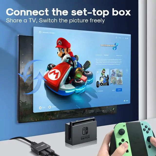 Alt view image 6 of 7 - BONAEVER HDMI 2.1 Ultra HD 8K High Speed 48Gbps Directional Switch Only 2 in 1out 8K@60Hz 4K@120Hz Converter Compatible with Xbox PS5 Projectors Monitors