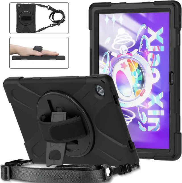 Main image of BONAEVER For Lenovo Tab M10 Plus 3rd Gen Case 10.6 Inch with Pen Holder 360 Rotating Hand Strap/ Stand andybrid ShockProof Cover with H /Shoulder Strap Model TB-125FU/TB-128FU/TB-128XU
