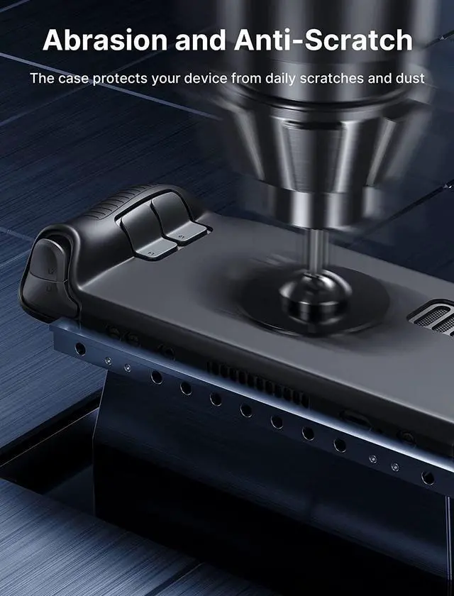 Alt view image 3 of 7 - BONAEVER Protective Case for Steam Deck Silicone Soft Cover Protector with Full Protection Shock-Absorption Anti-Scratch Design - Black