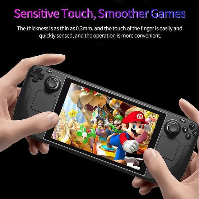Alt view image 6 of 7 - BONAEVER 3Pcs Steam Deck Screen Protector Premium Clear Anti-Scratch Screen Protector for Steam Deck 9H HD Tempered Glass Film Compatible with Steam Deck