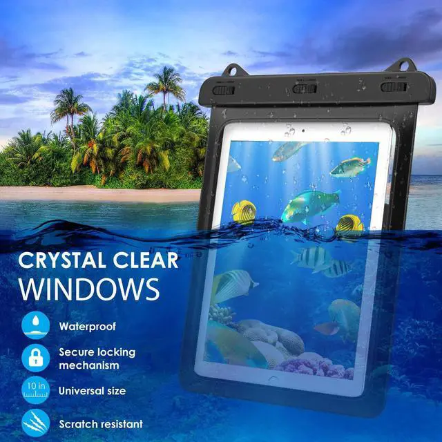 Alt view image 3 of 7 - BONAEVER Waterproof Case Pouch Dry Bag for iPad Mini 6 iPad 9 iPad 9.7 6/5/4/3/2 iPad Pro 9.7 iPad Air 5 10.9/3/2 Samsung Tab S4/ S3/ S2/Tab A 9.7 Galaxy Note 8 Tab E 9.6