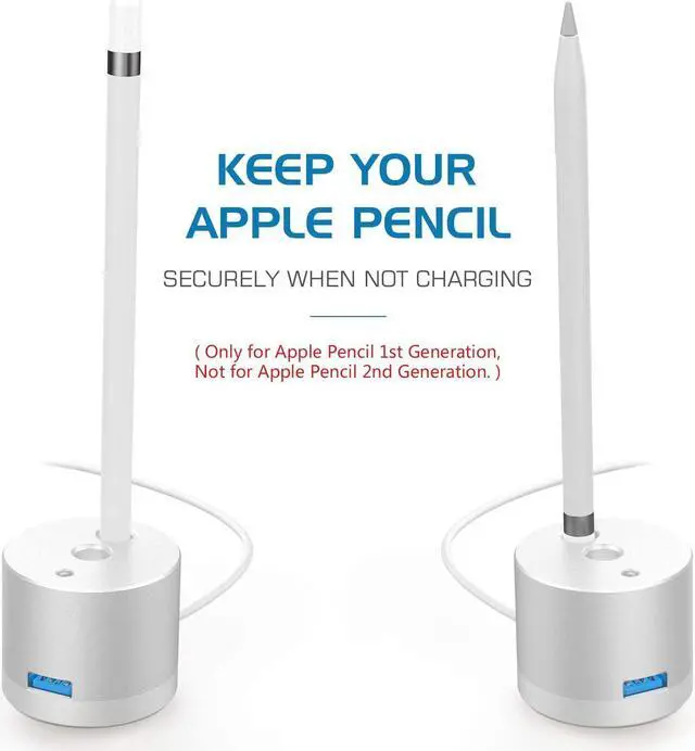 Alt view image 5 of 7 - Charging Stand Compatible for Apple Pencil,Portable Desktop Fast Charging Station Charger Dock Pen Holder for Apple iPad Pro Pencil/Pen iPad Pro 12.9 10.5 9.7, iPad 10.2 2019 2021