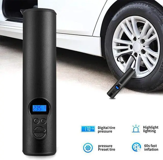 Alt view image 5 of 7 - BONAEVER Portable Electric Tyre Pump Car 12V Air Pump Tire Inflator Wireless Tyre Inflator for Car Motorcycle Bike Balls