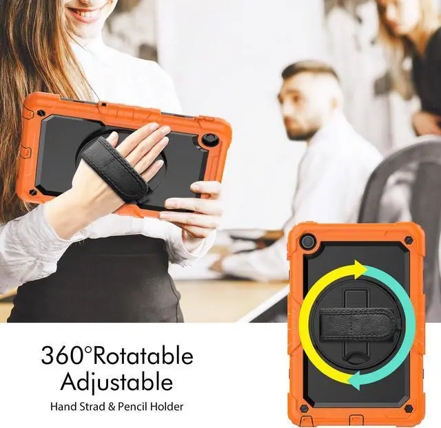 Alt view image 2 of 7 - BONAEVER Case for Lenovo Tab M10 Plus 3rd Gen 10.6 inch 2022 Model TB-125FU/TB-128FU/TB-128XU Shockproof Cover with 360 Rotating Stand /Hand Strap Screen Protector Shoulder Strap S Pen Holder