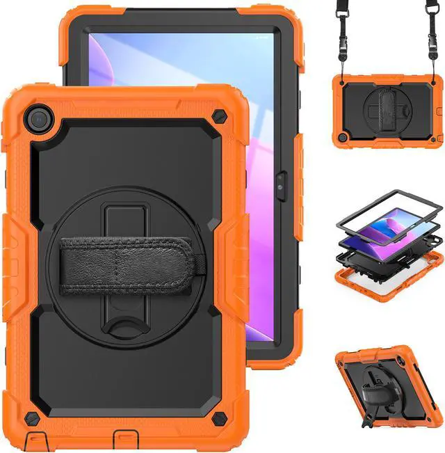 Main image of BONAEVER Case for Lenovo Tab M10 Plus 3rd Gen 10.6 inch 2022 Model TB-125FU/TB-128FU/TB-128XU Shockproof Cover with 360 Rotating Stand /Hand Strap Screen Protector Shoulder Strap S Pen Holder