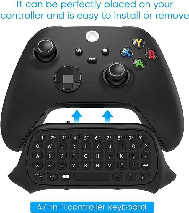 Alt view image 2 of 7 - Controller Keyboard for Xbox Series X/Series S/One/S/ Controller, MENEEA Mini Game Chatpad Keypad with Audio/3.5mm Headset Jack & 2.4Ghz Receiver Accessories for for Xbox Series X/S Game Controller
