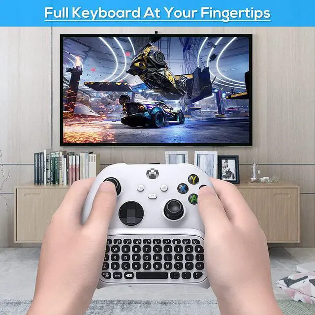 Alt view image 6 of 6 - Controller Keyboard for Xbox Series X / Series S / One / S / Controller, Mini Game Chatpad Keypad with Audio/3.5mm Headset Jack & 2.4Ghz Receiver Accessories for for Xbox Series X/S Game Controller