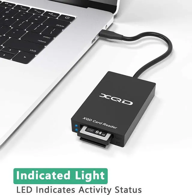 Alt view image 6 of 7 - BONAEVER XQD SD Card Reader USB C 2 in 1 Memory Card AdapterHigh Speed 5Gpbs Read & Write for XQD2.0 SD/MMC Card Reader Sony G/M Series USB Mark XQD Card Lexar 2933x/1400x USB Mark XQD C
