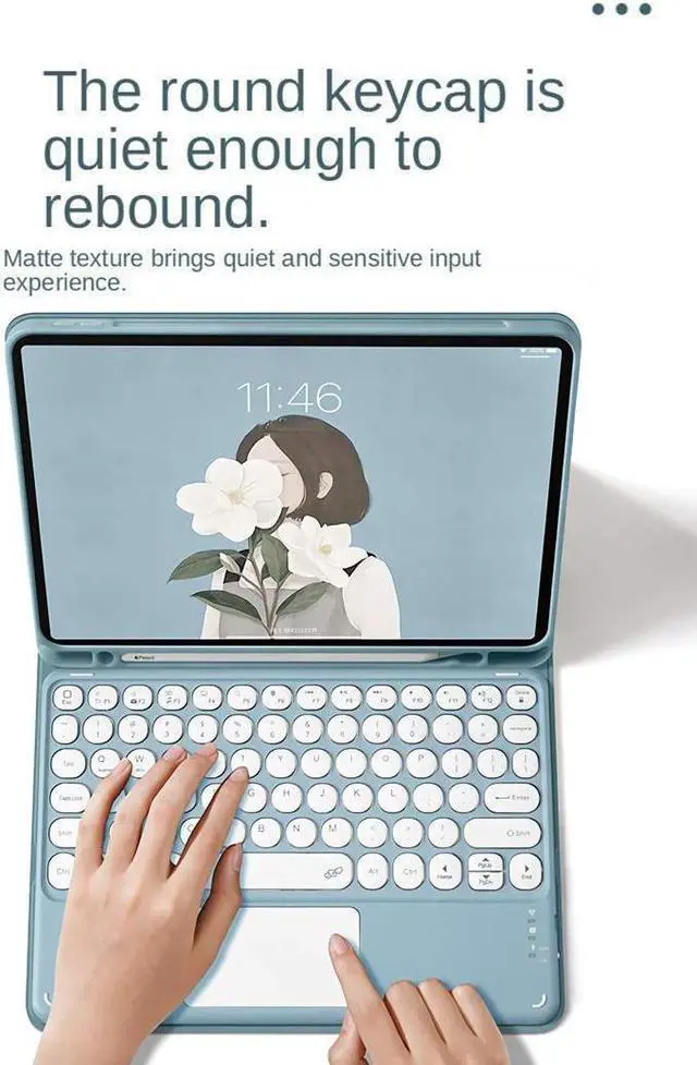 Alt view image 3 of 7 - BONAEVER Keyboard Case for iPad 10.2 inch 9th 8th 7th Generation iPad Pro Air 3 Pro 10.5 Slim Leather Cover with Touchpad Keyboard / Pencil Holder