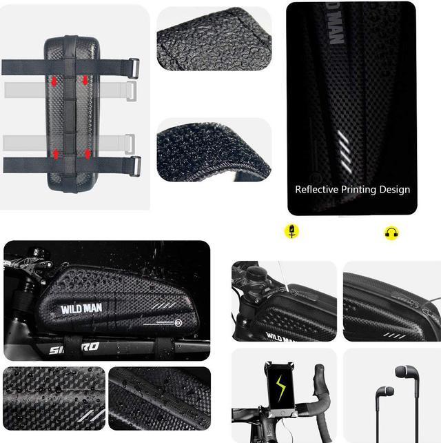 Alt view image 6 of 7 - BONAEVER Bike Phone Holder Bag Bike Accessories Bag for Mountain Road Commute Electric Trek Bike for Android/iPhone Cellphones up tp 6.5