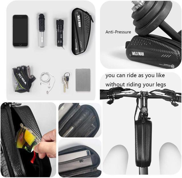 Alt view image 4 of 7 - BONAEVER Bike Phone Holder Bag Bike Accessories Bag for Mountain Road Commute Electric Trek Bike for Android/iPhone Cellphones up tp 6.5
