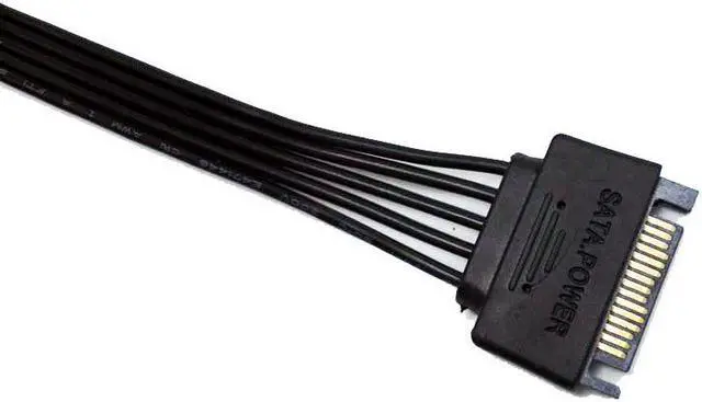 Alt view image 3 of 7 - BONAEVER SATA Power Splitter Cable 15 Pin SATA to 5 SATA Power Extension Hard Drive Cable For HDD SSD Optical Drives Sata Power Cable - 40 inches