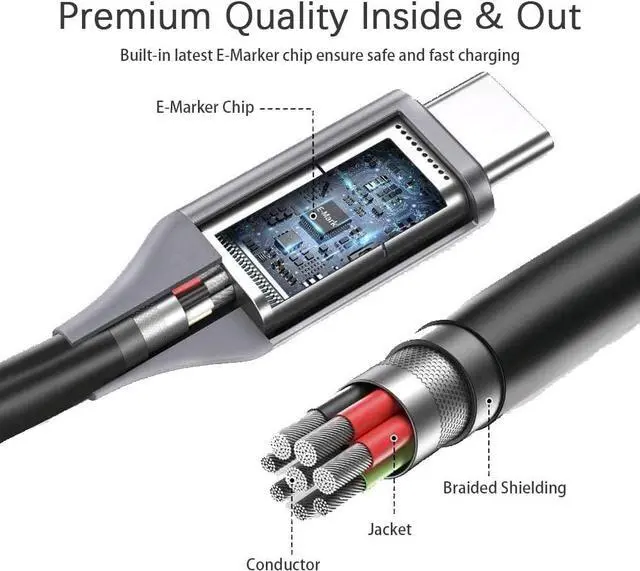 Alt view image 4 of 6 - BONAEVER Type C USB C Laptop Charger 65W 45W for Dell XPS 12 9250 13 9350 9360 9365 9370 9380 Latitude 7370 7275 7280 7480 5480 5290 7490 5175 5285 LA65NM170 2YKOF LA45NM150 0HDCY5 5290-2in1 7390-2in1