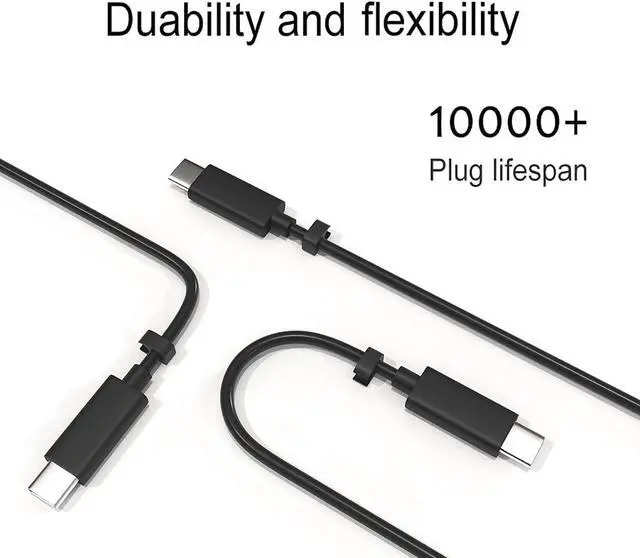 Alt view image 3 of 6 - BONAEVER Type C USB C Laptop Charger 65W 45W for Dell XPS 12 9250 13 9350 9360 9365 9370 9380 Latitude 7370 7275 7280 7480 5480 5290 7490 5175 5285 LA65NM170 2YKOF LA45NM150 0HDCY5 5290-2in1 7390-2in1