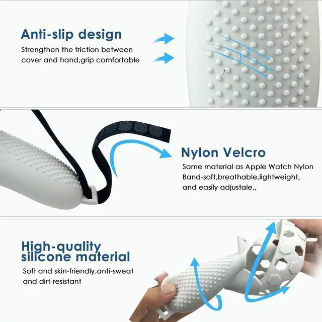 Alt view image 3 of 7 - BONAEVER VR Handle Silicone Protective Cover for Oculus Quest 2 Controller Grips Sleeve + Anti-Lo Stand Strap for Oculus Quest 2 VR Accesories