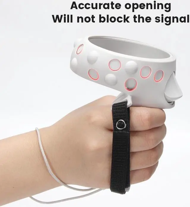 Alt view image 5 of 7 - BONAEVER VR Handle Silicone Protective Cover for Oculus Quest 2 Controller Grips Sleeve + Anti-Lo Stand Strap for Oculus Quest 2 VR Accesories