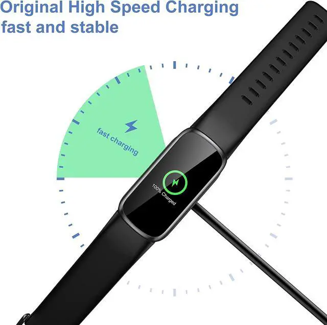Alt view image 5 of 7 - BONAEVER 2-Pack Reset Button Charger Compatible with Fitbit Luxe/Charge 5 Fast Charging Upgraded Strong Magnet Replacement Cable with 3.3 Ft Long USB Cord Accessories for Charge 5/Luxe Smartwatch