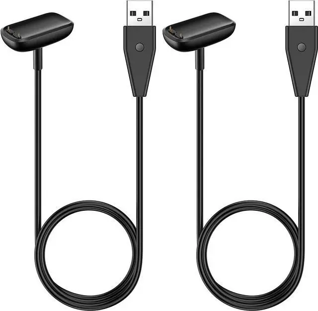 Main image of BONAEVER 2-Pack Reset Button Charger Compatible with Fitbit Luxe/Charge 5 Fast Charging Upgraded Strong Magnet Replacement Cable with 3.3 Ft Long USB Cord Accessories for Charge 5/Luxe Smartwatch
