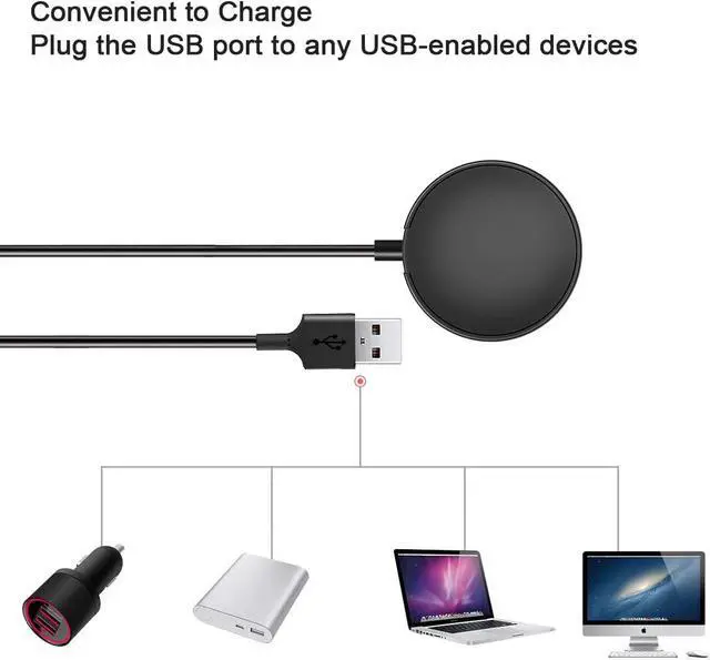 Alt view image 5 of 7 - BONAEVER 2 Pack Compatible with Samsung Galaxy Watch 4/4 Classic/3/Active/Active 2 Wireless Charging DockTrami Replacement USB Charger Cable Cord Stand for Galaxy Watch 4/4 Classic/3 /Active/Active 2