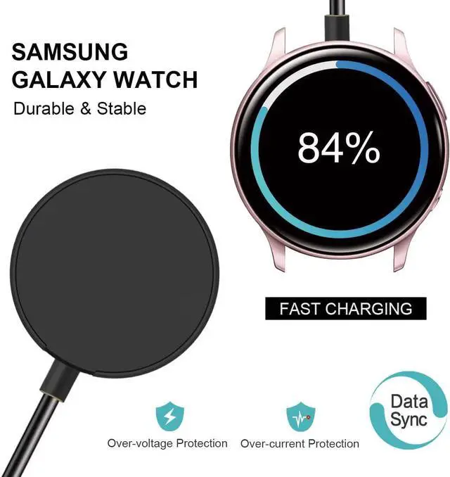 Alt view image 6 of 7 - BONAEVER 2 Pack Compatible with Samsung Galaxy Watch 4/4 Classic/3/Active/Active 2 Wireless Charging DockTrami Replacement USB Charger Cable Cord Stand for Galaxy Watch 4/4 Classic/3 /Active/Active 2