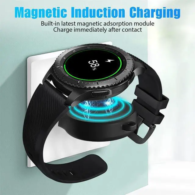 Alt view image 3 of 7 - BONAEVER Portable Samsung Galaxy Watch 4 / Watch 3 Charger USB Travel Cordless Wireless Charger Keychain for Samsung Galaxy Watch4 Classic Watch3 Active & Active 2 Accessories