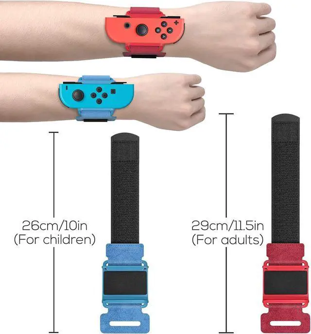 Alt view image 6 of 7 - BONAEVER Upgraded Wri Stand B s Compatible with Ju Stand Dance 2022 2021 2020 Switch Adjustable Ela Standic Dance Straps Compatible with Switch & Switch OLED Controllers 2 Pack for Kids Adults Blue