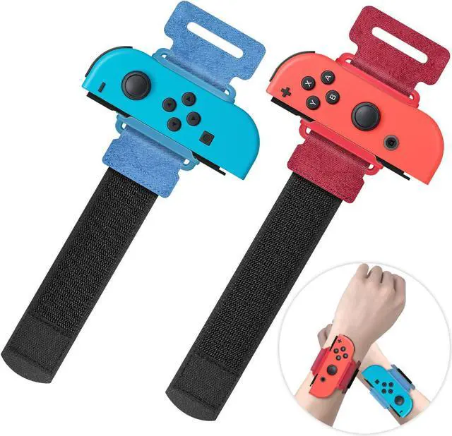 Main image of BONAEVER Upgraded Wri Stand B s Compatible with Ju Stand Dance 2022 2021 2020 Switch Adjustable Ela Standic Dance Straps Compatible with Switch & Switch OLED Controllers 2 Pack for Kids Adults Blue