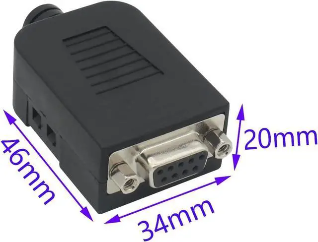 Alt view image 4 of 6 - BONAEVER Connector DB9 RS232 D-SUB Serial Adapters (Female Adapter + Nut)
