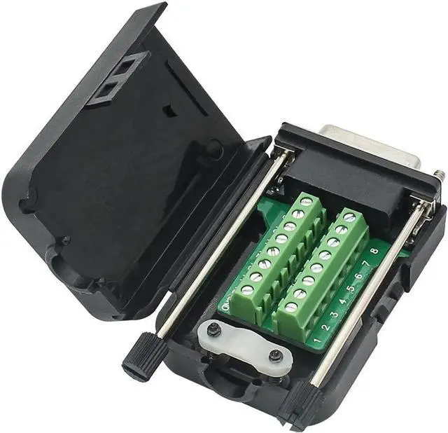 Alt view image 4 of 7 - BONAEVER DB15 Breakout Connector Male Adapter 15-pin Port Adapter to Terminal Connector Signal Module with case(Male Connector Screw with case)