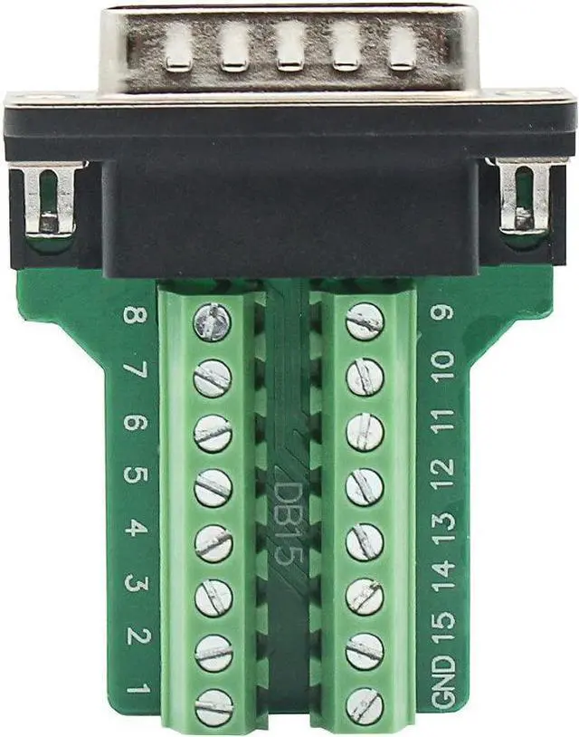 Alt view image 2 of 7 - BONAEVER DB15 Breakout Connector Female Adapter 15-pin Port Adapter to Terminal Connector Signal Module with case(Female Connectorwith Nut)