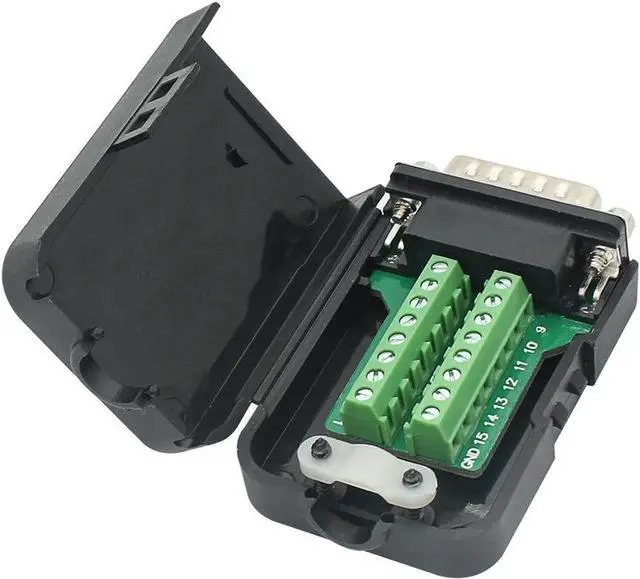 Alt view image 4 of 7 - BONAEVER DB15 Breakout Connector Female Adapter 15-pin Port Adapter to Terminal Connector Signal Module with case(Female Connectorwith Nut)