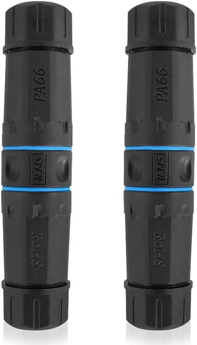 Main image of BONAEVER 2 Packs Waterproof RJ45 Coupler Shielded Female to Female Waterproof Ethernet Coupler IP68 Ethernet Outdoor LAN Cable Connector for Cat5e / Cat6 Ethernet Cable