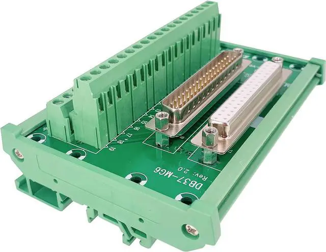 Alt view image 2 of 7 - BONAEVER DB37 Male/Female D-SUB Din Rail Mount Interface Module RS232 D-SUB Serial to 37-pin Port Terminal D-sub Terminal Block Breakout Board