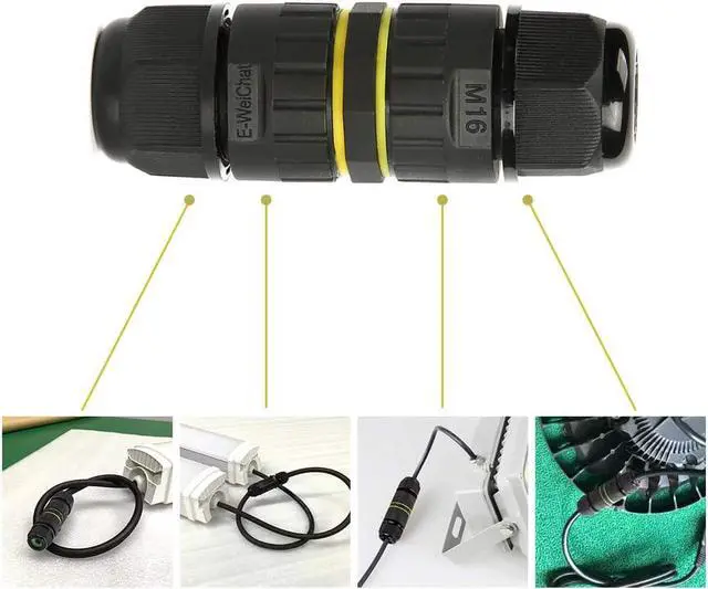 Alt view image 7 of 7 - BONAEVER P68 Outdoor Waterproof Junction Box Electrical Cable Connector Easy to In Standall UL M16 for Ø 3.5-10mm Wire Range(AC 400V 17.5A)2 Way 3Pin 5Pack