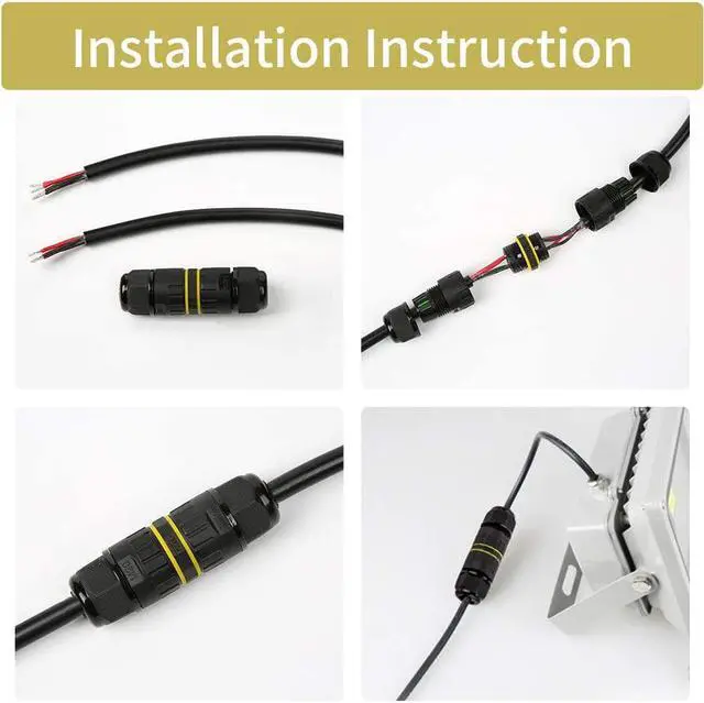 Alt view image 5 of 7 - BONAEVER P68 Outdoor Waterproof Junction Box Electrical Cable Connector Easy to In Standall UL M16 for Ø 3.5-10mm Wire Range(AC 400V 17.5A)2 Way 3Pin 5Pack