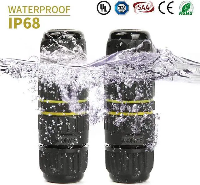 Alt view image 2 of 7 - BONAEVER P68 Outdoor Waterproof Junction Box Electrical Cable Connector Easy to In Standall UL M16 for Ø 3.5-10mm Wire Range(AC 400V 17.5A)2 Way 3Pin 5Pack