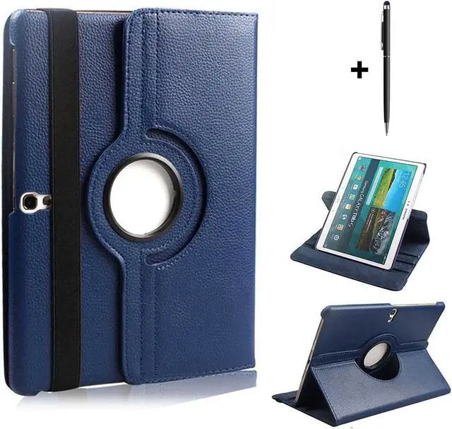 Main image of BONAEVER Case for Samsung Galaxy Tab S 10.5 inch 2014 Model SM-T800 SM-T805 - 360 Degree Rotating Stand Case Smart Protective Cover with Universal Stylus Pen Blue