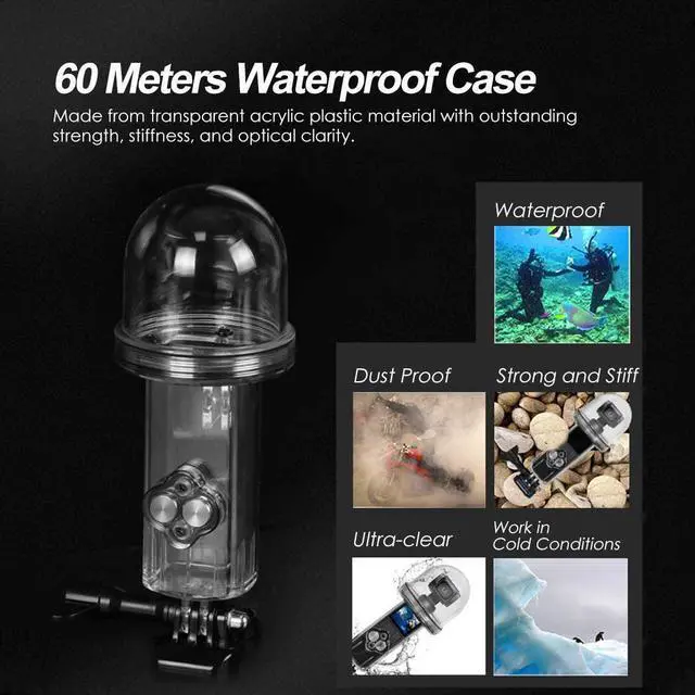 Alt view image 6 of 7 - BONAEVER Waterproof Housing Case for DJI Osmo Pocket Accessories 60M Underwater Diving Protective Housing Shell Accessory Kit (Not for The Osmo Pocket 2)