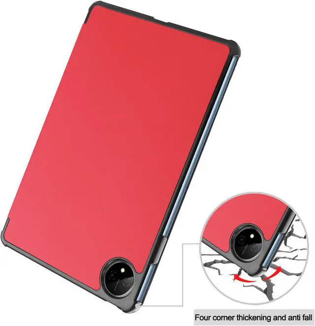 Alt view image 6 of 7 - BONAEVER Huawei MatePad Pro 11 inch 2022 Case Slim Stand andard Back Shell Protective Smart Cover with Universal Stylus Pen Red