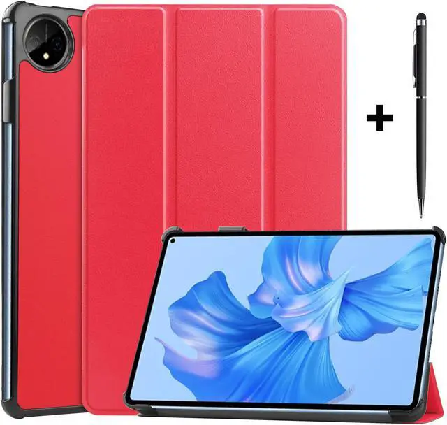 Main image of BONAEVER Huawei MatePad Pro 11 inch 2022 Case Slim Stand andard Back Shell Protective Smart Cover with Universal Stylus Pen Red