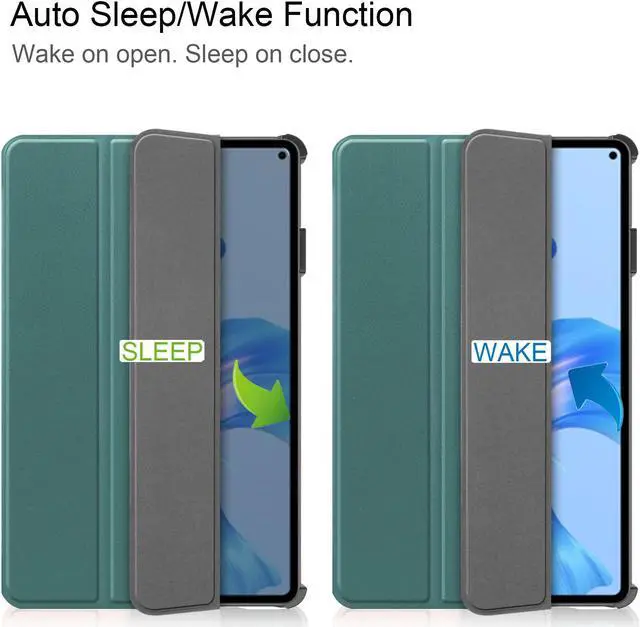 Alt view image 2 of 7 - BONAEVER Huawei MatePad Pro 11 inch 2022 Case Slim Stand andard Back Shell Protective Smart Cover with Universal Stylus Pen Dark Green