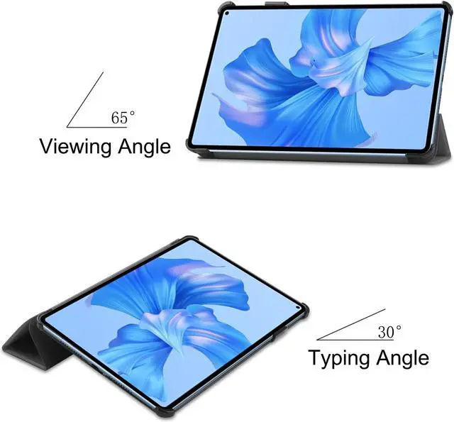 Alt view image 4 of 7 - BONAEVER Huawei MatePad Pro 11 inch 2022 Case Slim Stand andard Back Shell Protective Smart Cover with Universal Stylus Pen Gray