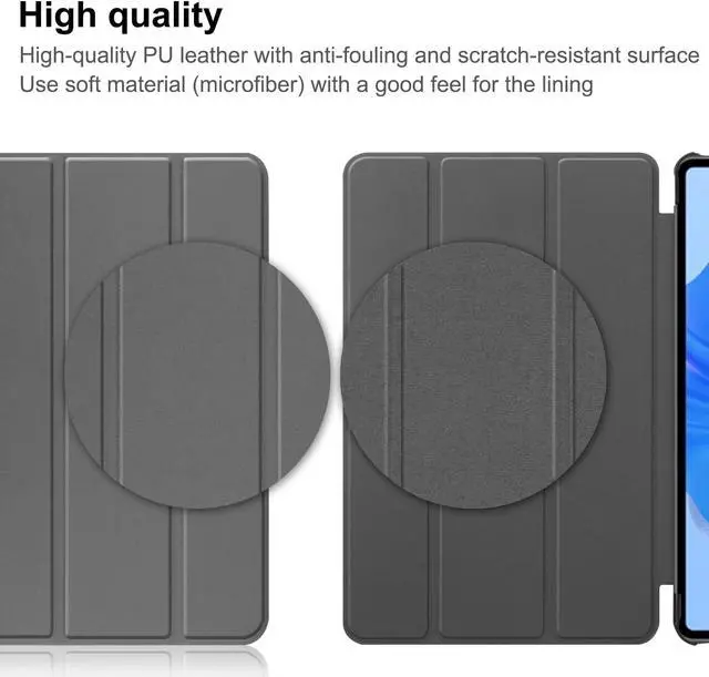 Alt view image 7 of 7 - BONAEVER Huawei MatePad Pro 11 inch 2022 Case Slim Stand andard Back Shell Protective Smart Cover with Universal Stylus Pen Gray