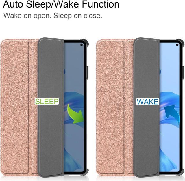 Alt view image 2 of 7 - BONAEVER Huawei MatePad Pro 11 inch 2022 Case Slim Stand andard Back Shell Protective Smart Cover with Universal Stylus Pen Rose Gold
